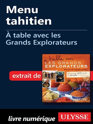 cover image of Menu tahitien--À table avec les Grands Explorateurs